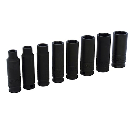 Urrea 3/8" Drive Socket Set, SAE, 8 pcs 72112